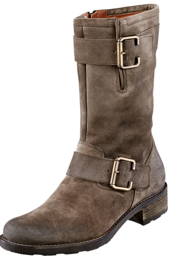 Bikerstiefel mit verstellbarer Schaftweite