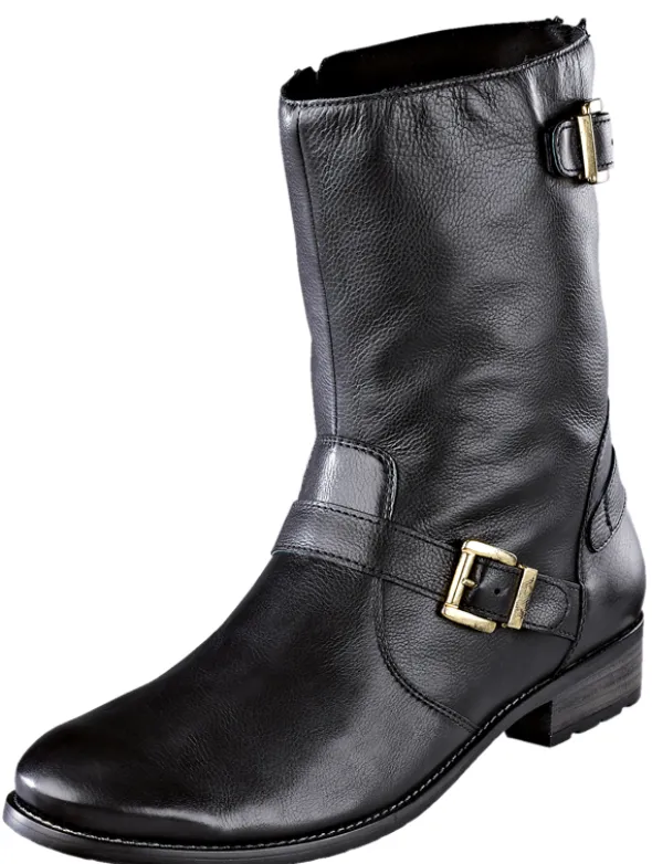 Bikerstiefel mit zusätzlichem Reißverschluss an der Rückseite