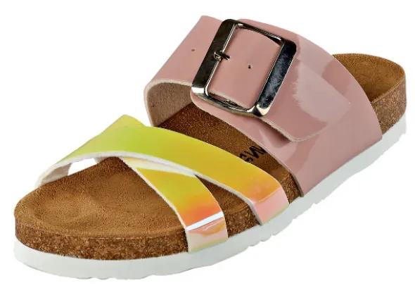 Dr. Brinkmann Pantolette in metallic schimmernden Farben