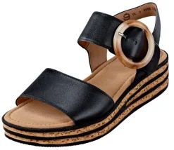 Gabor Sandalette mit Korksohle und großem Deko-Ring