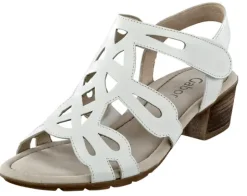 Gelochte Gabor Sandalette mit Klettverschluss