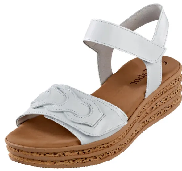Keilsandalette mit geflochtener Lederapplikation von Gabor
