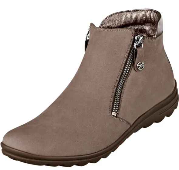 Knöchelhohe Stiefelette mit 2 Reißverschlüssen