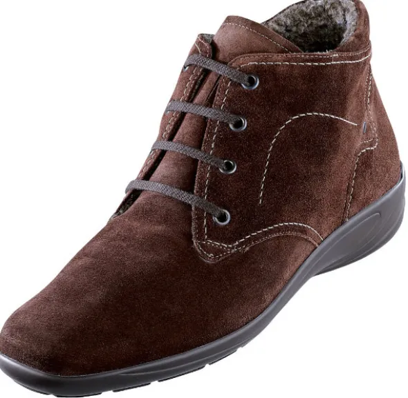 Knöchelhoher Schnürboots mit Teddyfutter für kräftige Füße