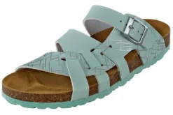 Pantolette mit grafischem Design in mint von Dr. Brinkmann