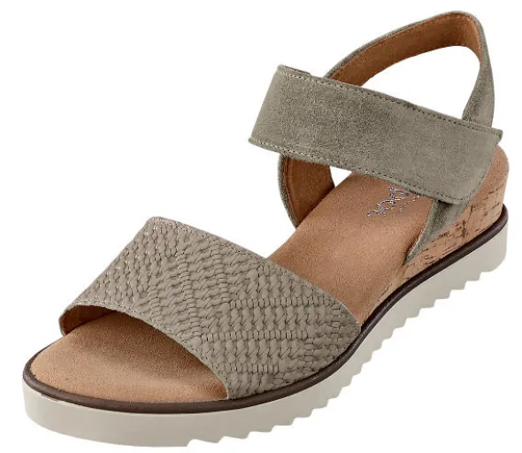 Schlichte Gabor Sandalette mit Keilabsatz