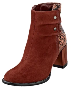 Softwaves Stiefelette aus zwei Obermaterialkombinationen mit Raffung an der Auß