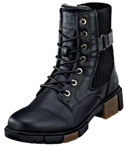 Stiefelette mit Schafteinsatz in Sockenoptik von Mustang