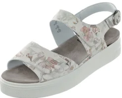 Teilweise verzierte Semler Sandalette mit Klettriemen und Druckknopf